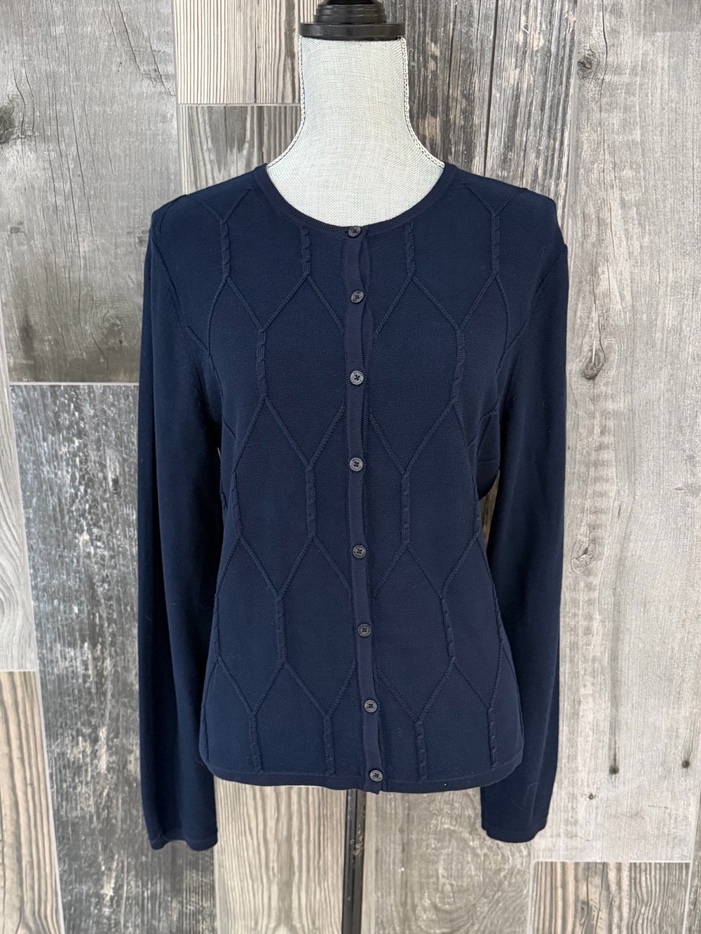 Brooks Brother Textured Argyle Cardigan
